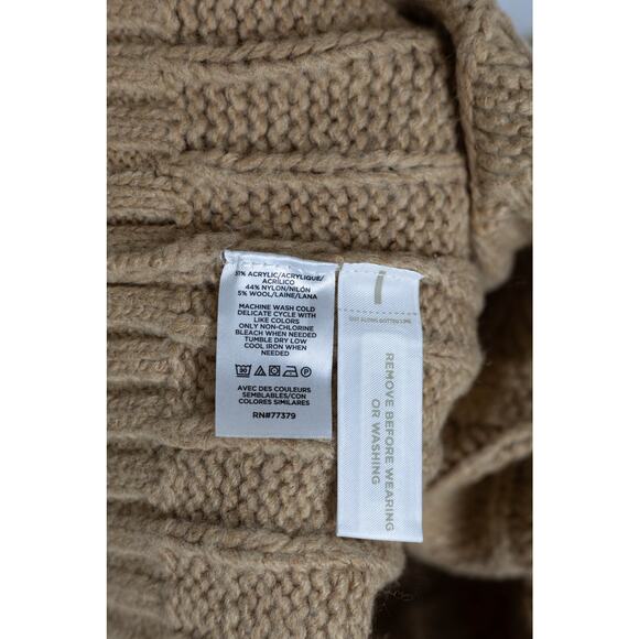 Ann Taylor Size XL Sweater Pullover Cable Knit Tan NWT - Picture 5 of 6
